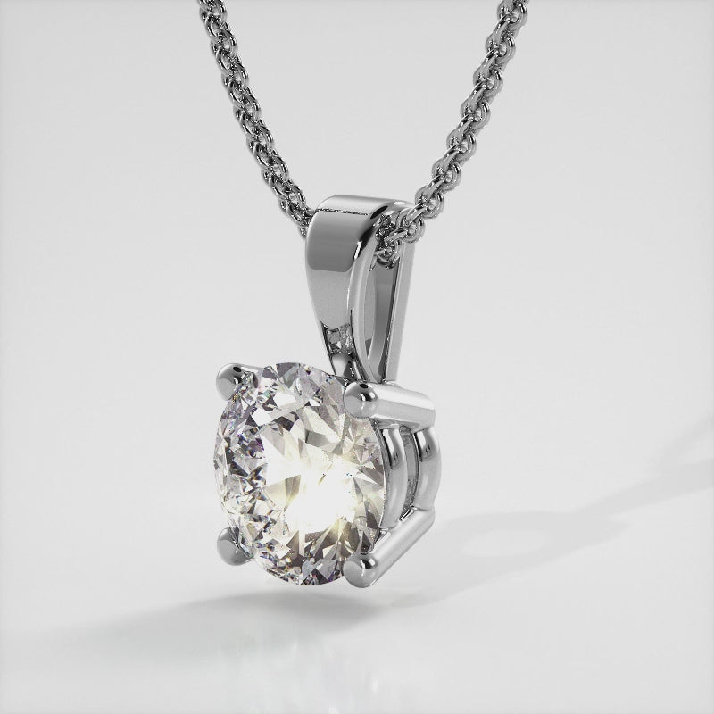 The Solfrid Flame -  Solitaire Diamond Pendant