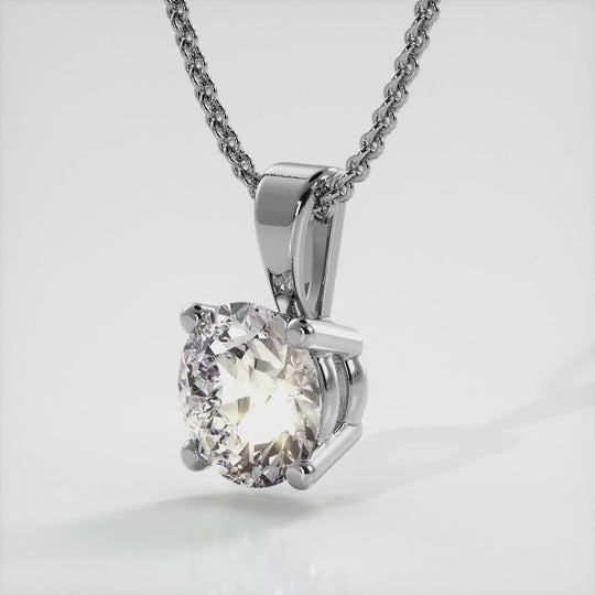 The Solfrid Flame -  Solitaire Diamond Pendant