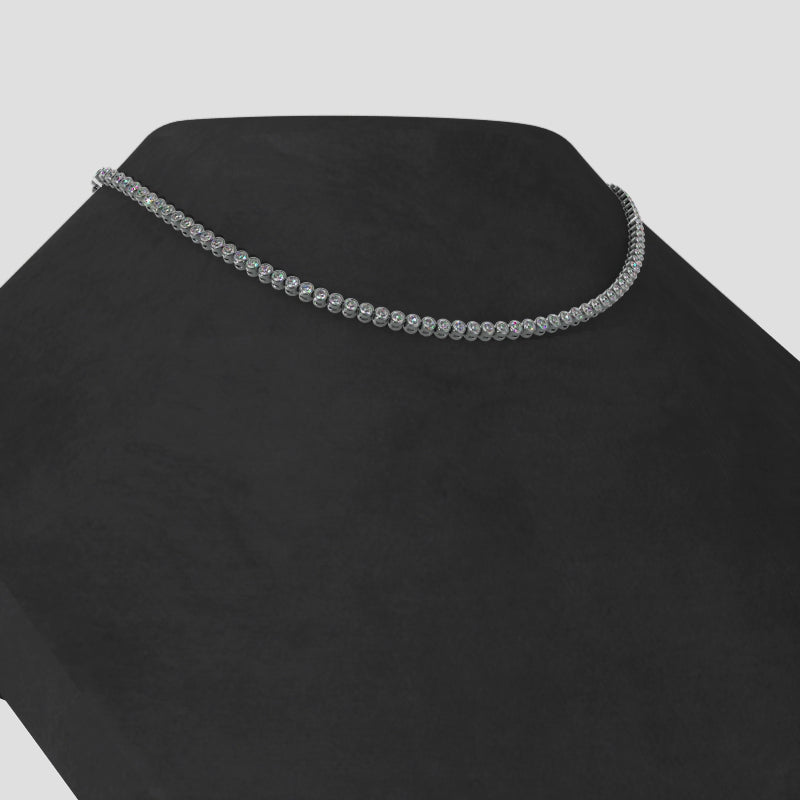 The Sigrún Strand -  Bezel-Set Diamond Necklace