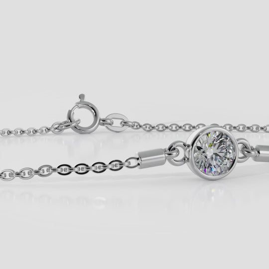 The Solvanna - Bezel-Set Diamond Bracelet