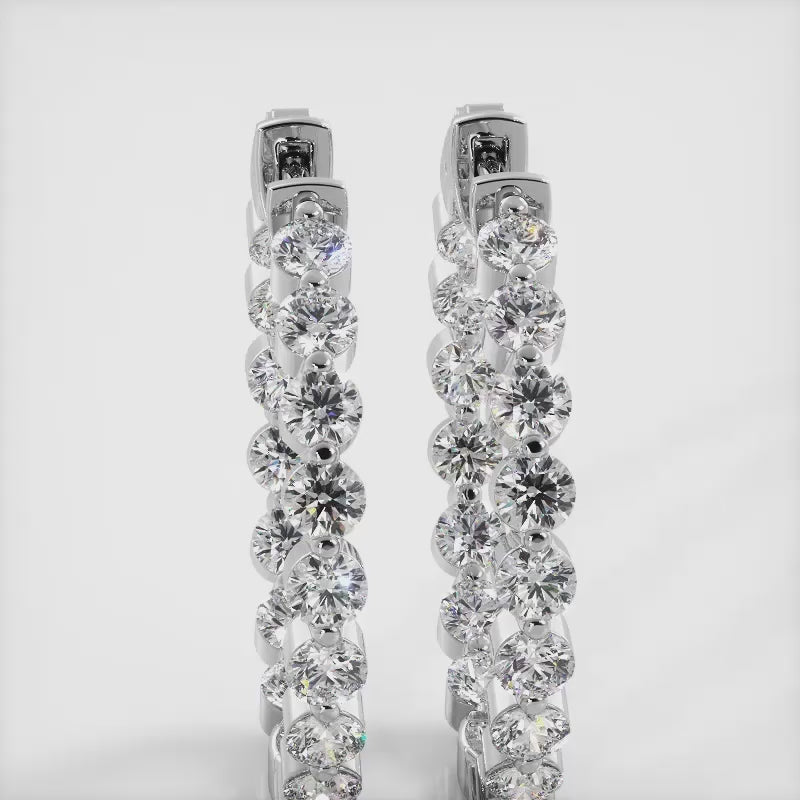 The Astrid Eclipse Hoops - Diamond Hoops