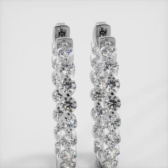 The Astrid Eclipse Hoops - Diamond Hoops