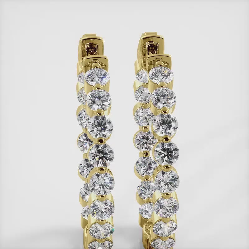 The Astrid Eclipse Hoops - Diamond Hoops