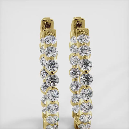 The Astrid Eclipse Hoops - Diamond Hoops
