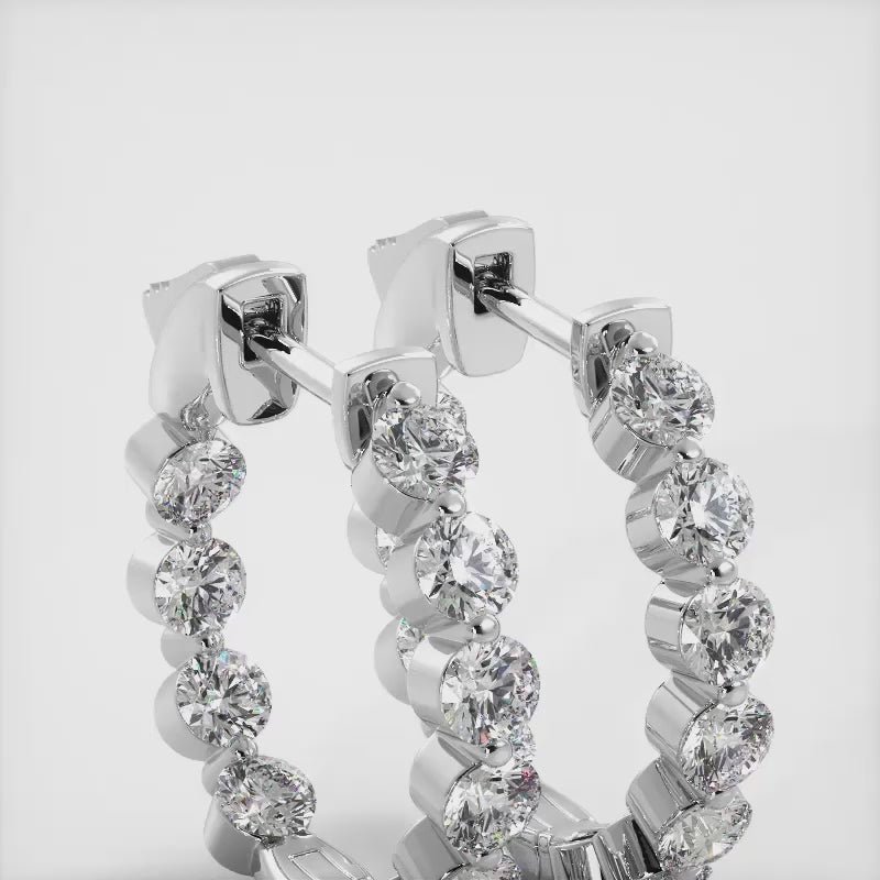 The Astraya Hoops - Diamond Hoops