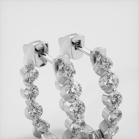 The Astraya Hoops - Diamond Hoops
