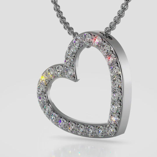 The Rúna Heart -  Diamond Pendant