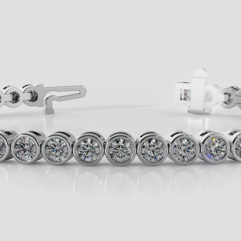 The Alvara - Bezel-Set Diamond Tennis Bracelet