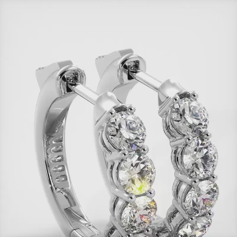 The Freyette Hoops - Diamond Hoops