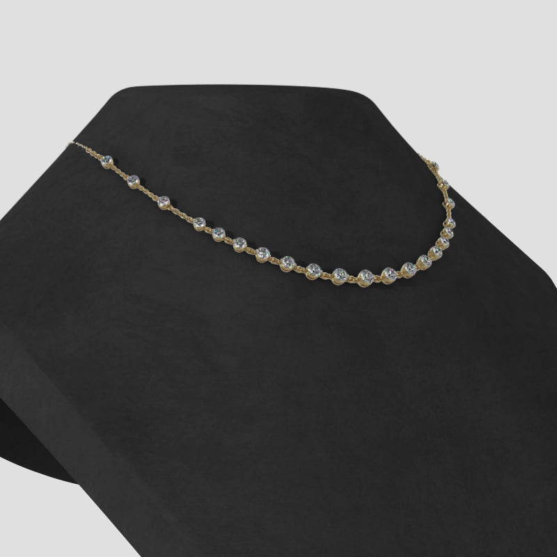 The Eirwyn -  Scattered Graduated Diamond Necklace