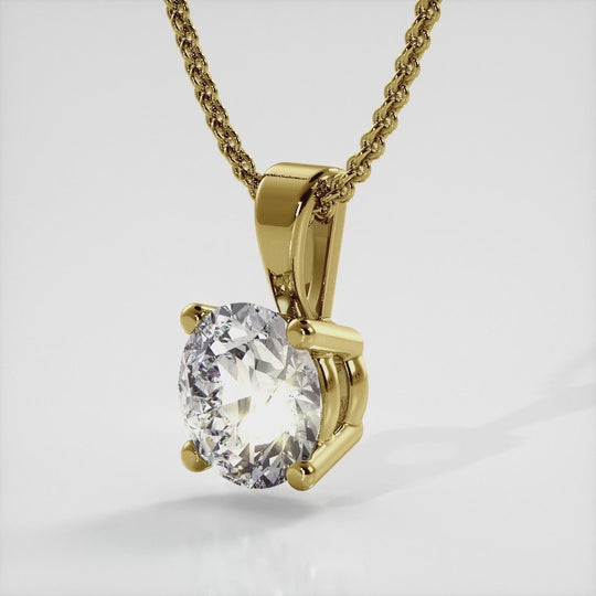 The Solfrid Flame -  Solitaire Diamond Pendant