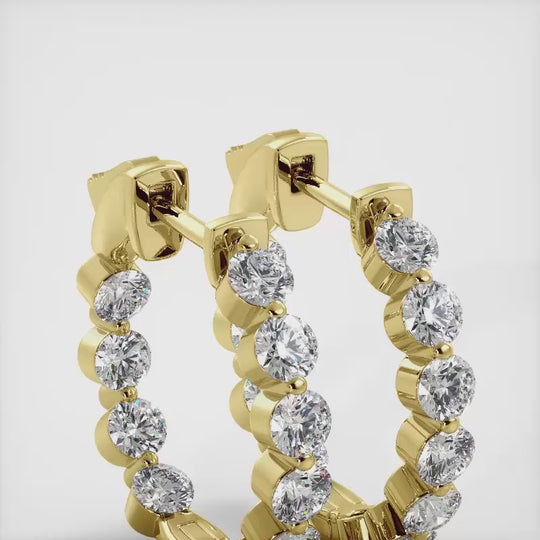 The Astraya Hoops - Diamond Hoops