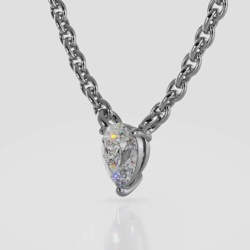 The Elowen Dewfire -  Diamond Pendant