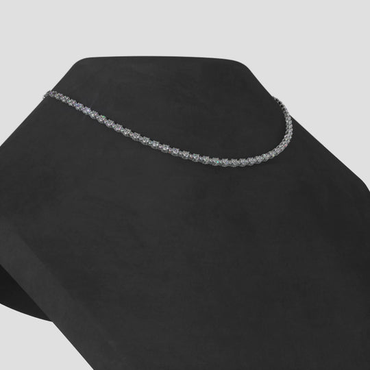 The Kaia Tide -  Alternating Diamond Necklace