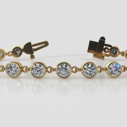 The Eira - Bezel-Set Chain-Link Diamond Bracelet