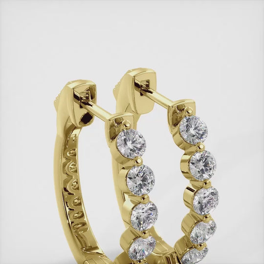 Thalara Hoops - Diamond Hoops