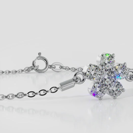 The Livara Bloom - Diamond Flower Bracelet