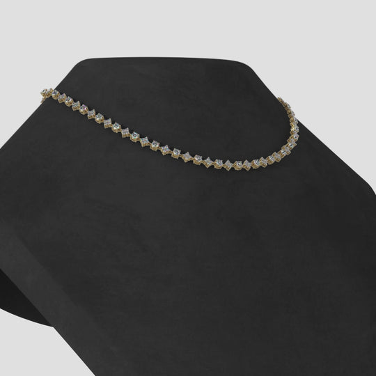 Freydís Bloom -  Alternating Diamond Necklace