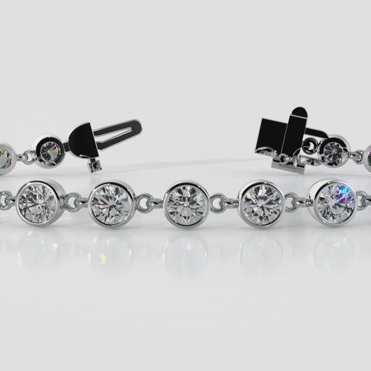 The Eira - Bezel-Set Chain-Link Diamond Bracelet