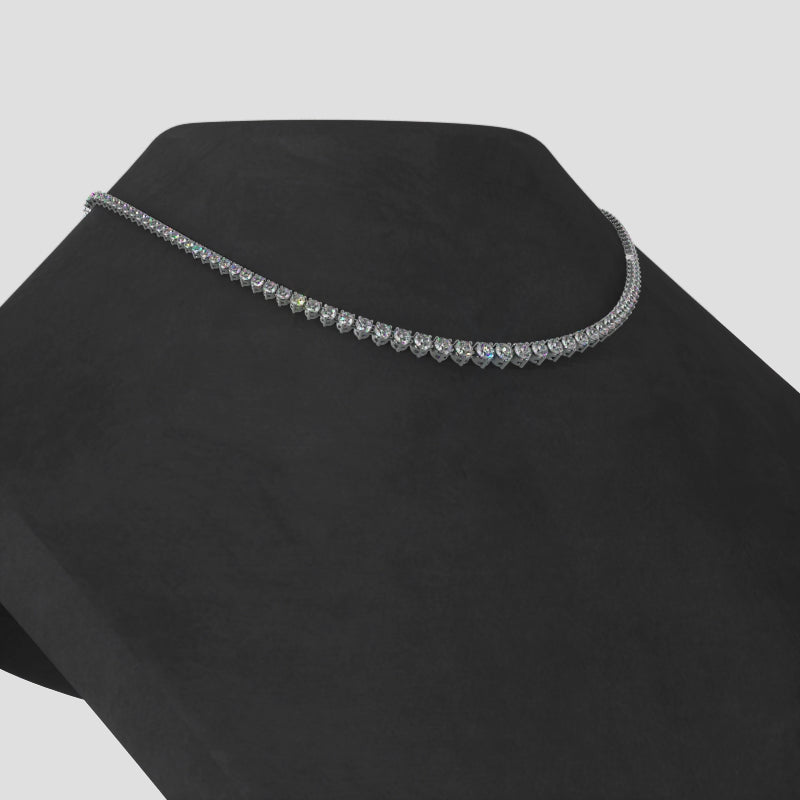 Freydis Ascendant Necklace -  Graduate 3-Prong Diamond Necklace