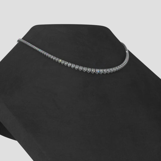 Freydis Ascendant Necklace -  Graduate 3-Prong Diamond Necklace