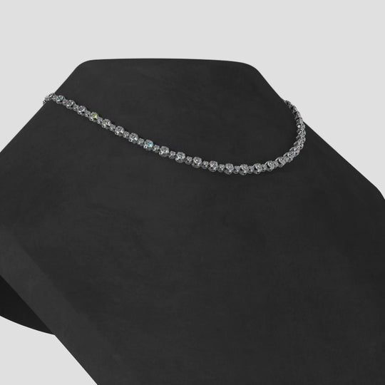 The Kaia Tide (Cupcake version) -  Alternating Diamond Necklace