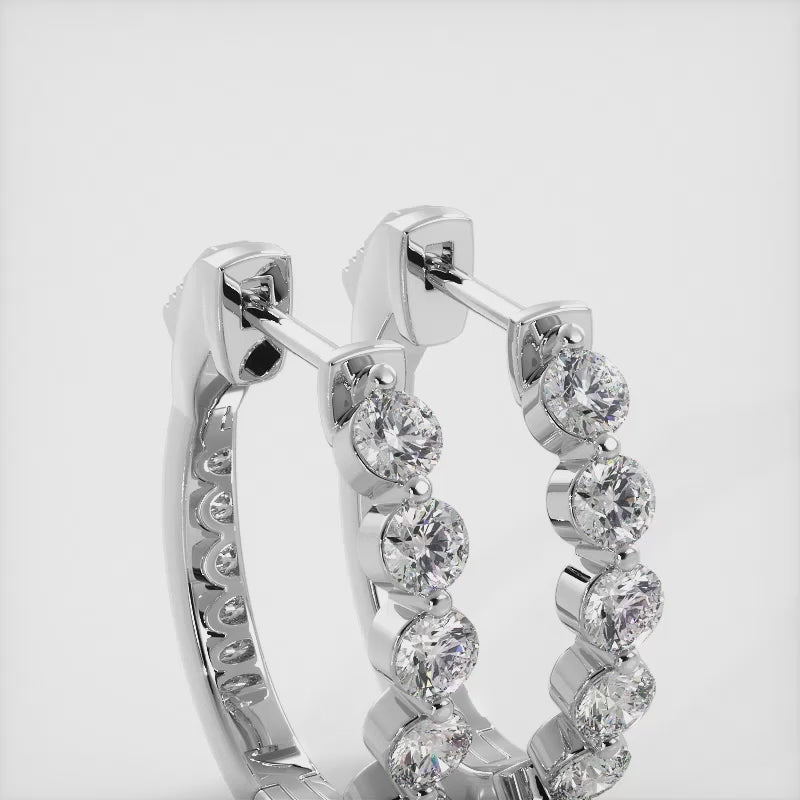 Thalara Hoops - Diamond Hoops